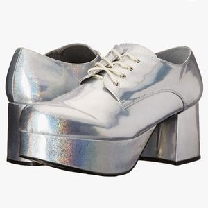 NWOT "1031" DISCO IRIDESCENT JOHN TRAVOLTA PLATFORM SHOES